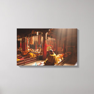 Druck des tibetischen Monks Canvas Leinwanddruck