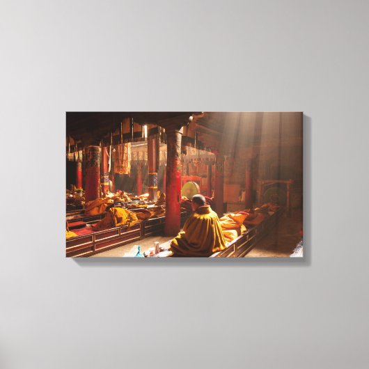 Druck des tibetischen Monks Canvas Leinwanddruck (Vorderseite)