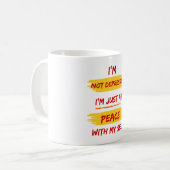 Drück dich aus kaffeetasse (Vorderseite Links)