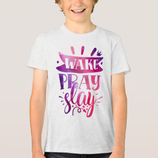 Drück dich aus - Wach auf, bete, erschlage - Pink Tri-Blend Shirt