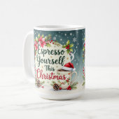 Drück dich dieses Weihnachten aus Kaffeetasse (Vorderseite Links)