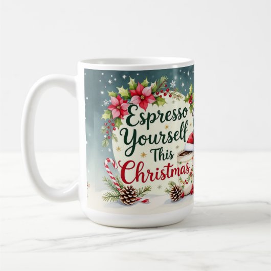 Drück dich dieses Weihnachten aus Kaffeetasse (Links)