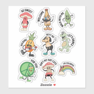 Drück dich in Kawaii aus! Lustiger Charakter  Aufkleber