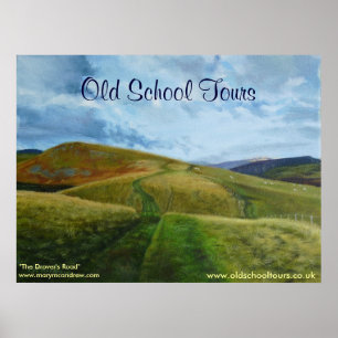 Druck "die Viehhändler-Straßen-" Northumberlands Poster