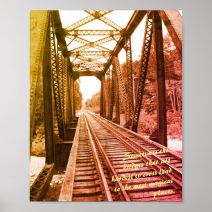 Druck einer inspirierenden Trestle-Brücke Poster