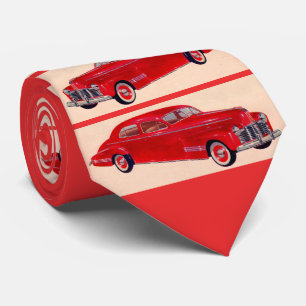 Druck eines Pontiac Torpedo aus den 1940er Jahren Krawatte