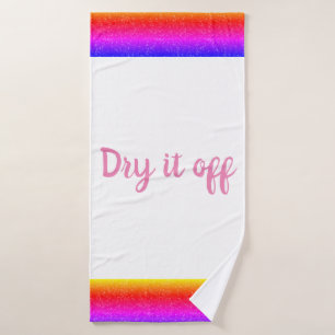 Drück es ab Rainbow Sparkle Badtuch Badehandtuch