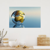 DRUCK FÜR EUROPA UND AFRIKA POSTER (Küche)