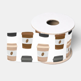Druck für Kaffeeliebhaber, Reisebecher-Muster Ripsband