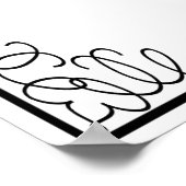 Druck für nicht eingesteckte Hochzeitzeichen Poster (Ecke)