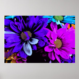 Druck - helle Blüten 4725D Poster
