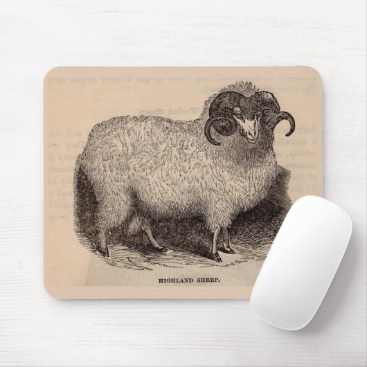 Druck Hochlandschafe des 19. Jahrhunderts Mousepad (Mit Mouse)