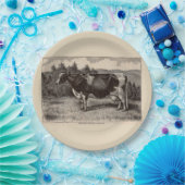 Druck Holstein heifer aus dem 19. Jahrhundert Pappteller (Party)