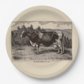 Druck Holstein heifer aus dem 19. Jahrhundert Pappteller (Vorderseite)