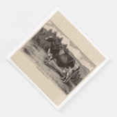 Druck Holstein heifer aus dem 19. Jahrhundert Serviette (Ecke)