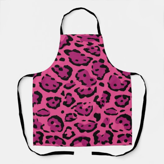 Druck in rosa Leopard  Schürze (Vorderseite)