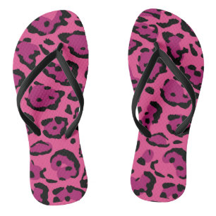 Druck in rosa Leoparden Badesandalen