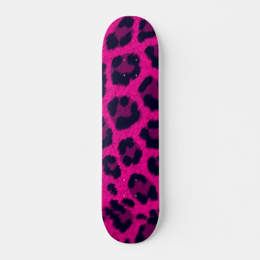 Druck in rosa Leoparden Skateboard (Vorne)