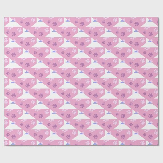 Druck in Rosa, Magenta und Weiß Geschenkpapier (Flach)