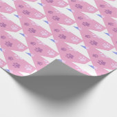 Druck in Rosa, Magenta und Weiß Geschenkpapier (Ecke)