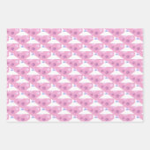 Druck in Rosa, Magenta und Weiß Geschenkpapier Set (Vorderseite)