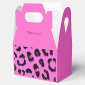 Druck in Rosa und schwarzem Leopard Geschenkschachtel (Geöffnet)