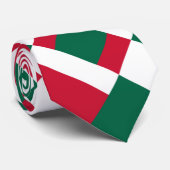 Druck in rot-weiß und grün krawatte (Gerollt)