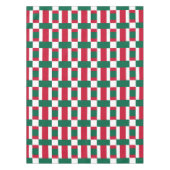 Druck in rot-weiß und grün tischdecke (Vorderseite)