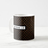 Druck-LV-Monogramm auf Tasse (Vorderseite Links)