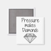 Druck macht Diamanten Magnet (Vorderseite/Rückseite)