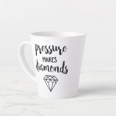 Druck macht Diamanten - Script Typografie Milchtasse (Linke Ecke)