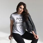 Druck macht Diamanten - Script Typografie T-Shirt<br><div class="desc">Stilvolles und trendiges Pinselkalligraphiedesign.</div>