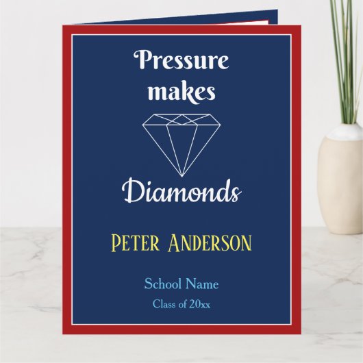 Druck macht Diamonds Abschluss-Karte Dankeskarte (Vorderseite)