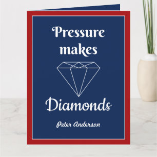 Druck macht Diamonds Gratulationskarte Dankeskarte