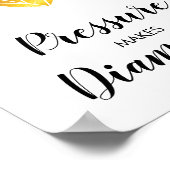 Druck macht Diamonds Imitate goldene Inspiration Poster (Ecke)