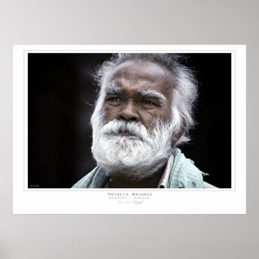 Druck mit weißem Bart Poster (Vorne)