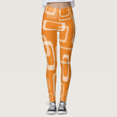 Druck-Muster-Leggings des orange Mod-60ers retro Leggings (Vorderseite)