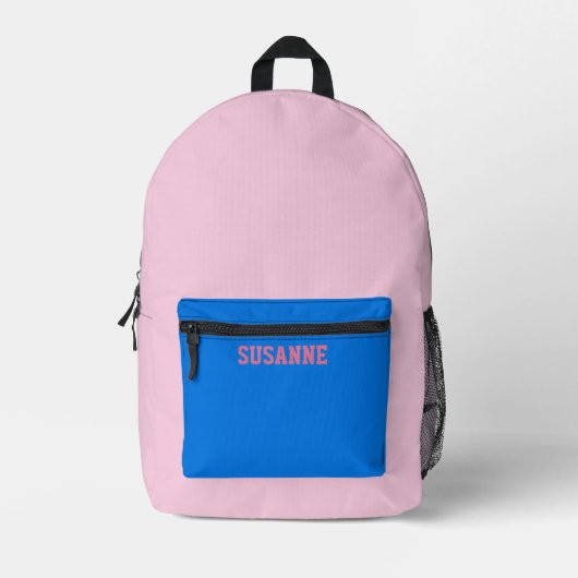 Druck Nähtasche zurück zum pinkfarbenen Schulsport Bedruckter Rucksack (Vorderseite)