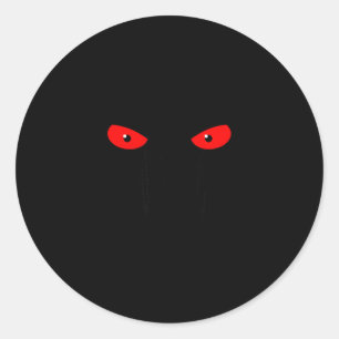 Drück nicht meine Knöpfe_ Rote Augen _ Sarkastisch Runder Aufkleber