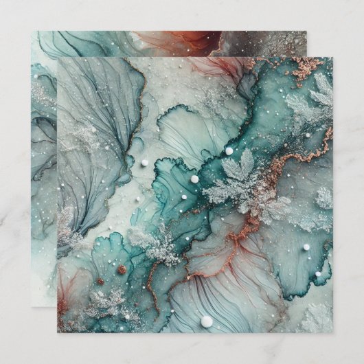 Druck-Papier für Frosty Fall Alcohol Tinte Einladung (Vorne/Hinten)