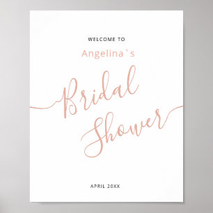 Druck, Poster-Papier WELCOME TO das Brautdusche. Poster