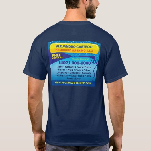 Druck (Power) Wäsche- und Reinigungsvorlage T-Shirt (Rückseite)