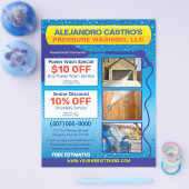 Druck Power Waschen Flyer Vollbild-Vorlage (Einzeln)