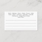 Druck Power Waschen Frauen Vorlage Visitenkarte (Rückseite)