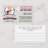 Druck Power Waschen Frauen Vorlage Visitenkarte (Vorne/Hinten)