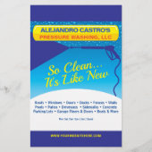 Druck Power Waschen Halbseiten Flyer Vorlage (Hinten)