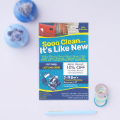 Druck Power Waschen Halbseiten Flyer Vorlage (Einzeln)