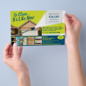 Druck Power Waschen Halbseiten Flyer Vorlage (Handgriff)