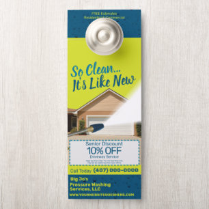 Druck Power Waschen individuell anpassbare Vorlage Türanhänger