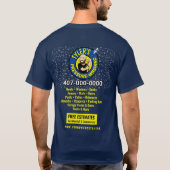 Druck Power Waschen & Reinigen individuell anpassb T-Shirt (Rückseite)